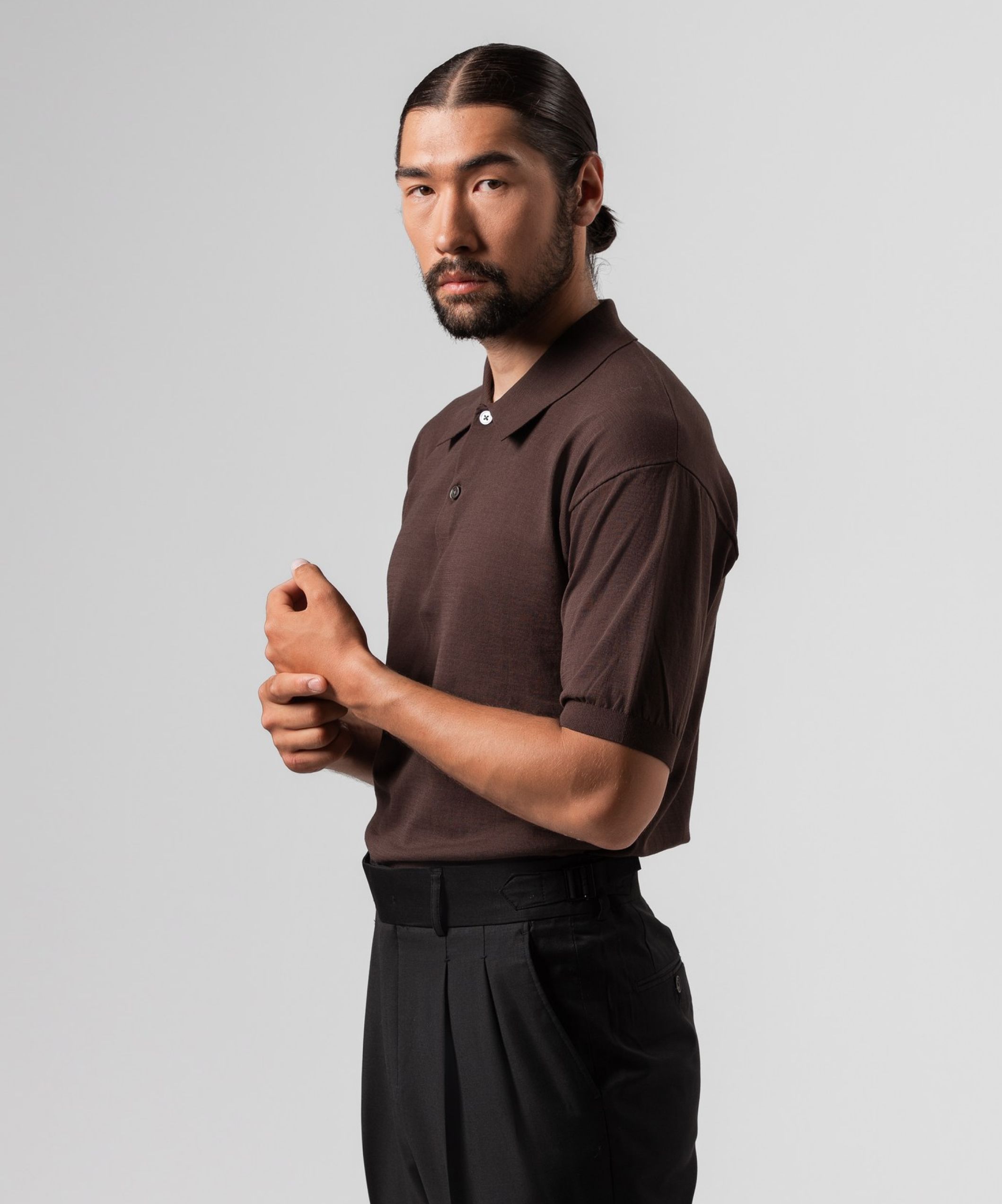 Поло на пуговицах