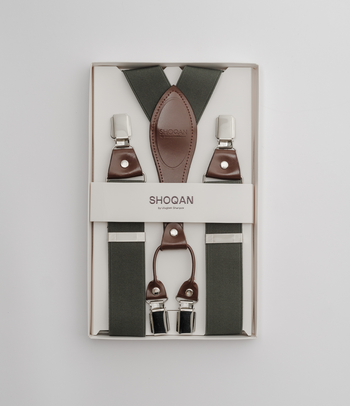 Подтяжки в цвете хаки