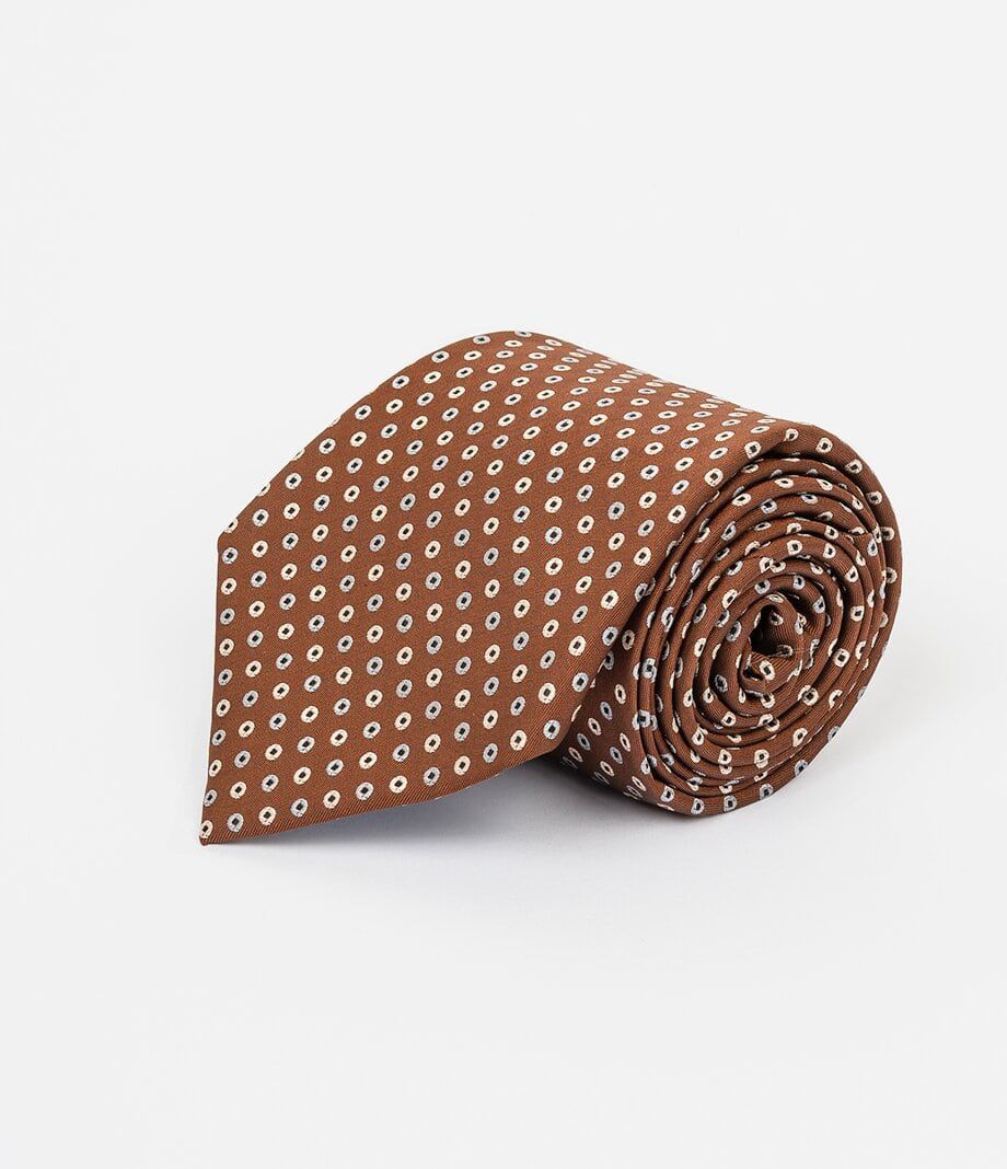 Коричнево-оранжевый галстук