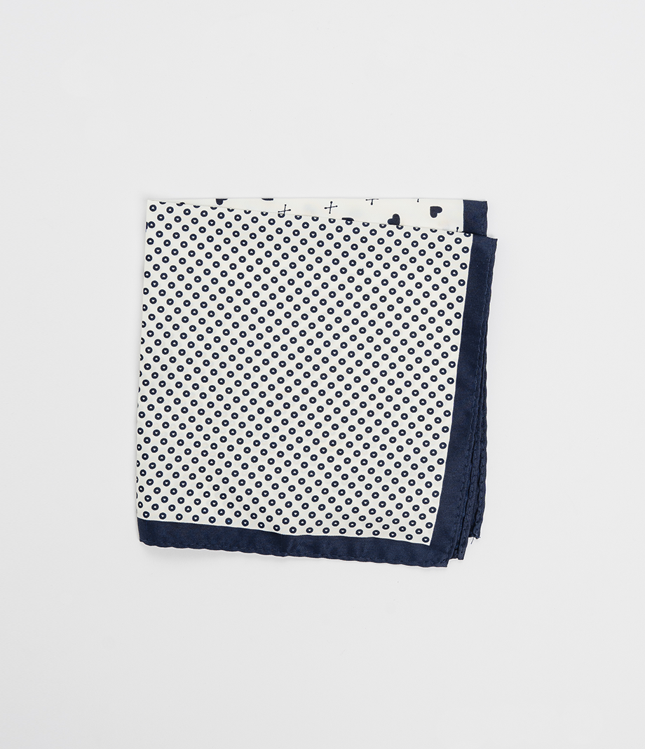 Белый карманный платок с рисунком