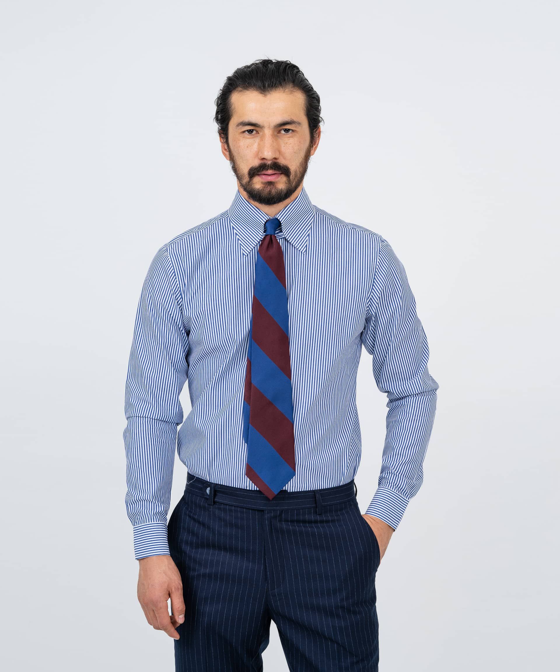 Сорочка в синюю полоску