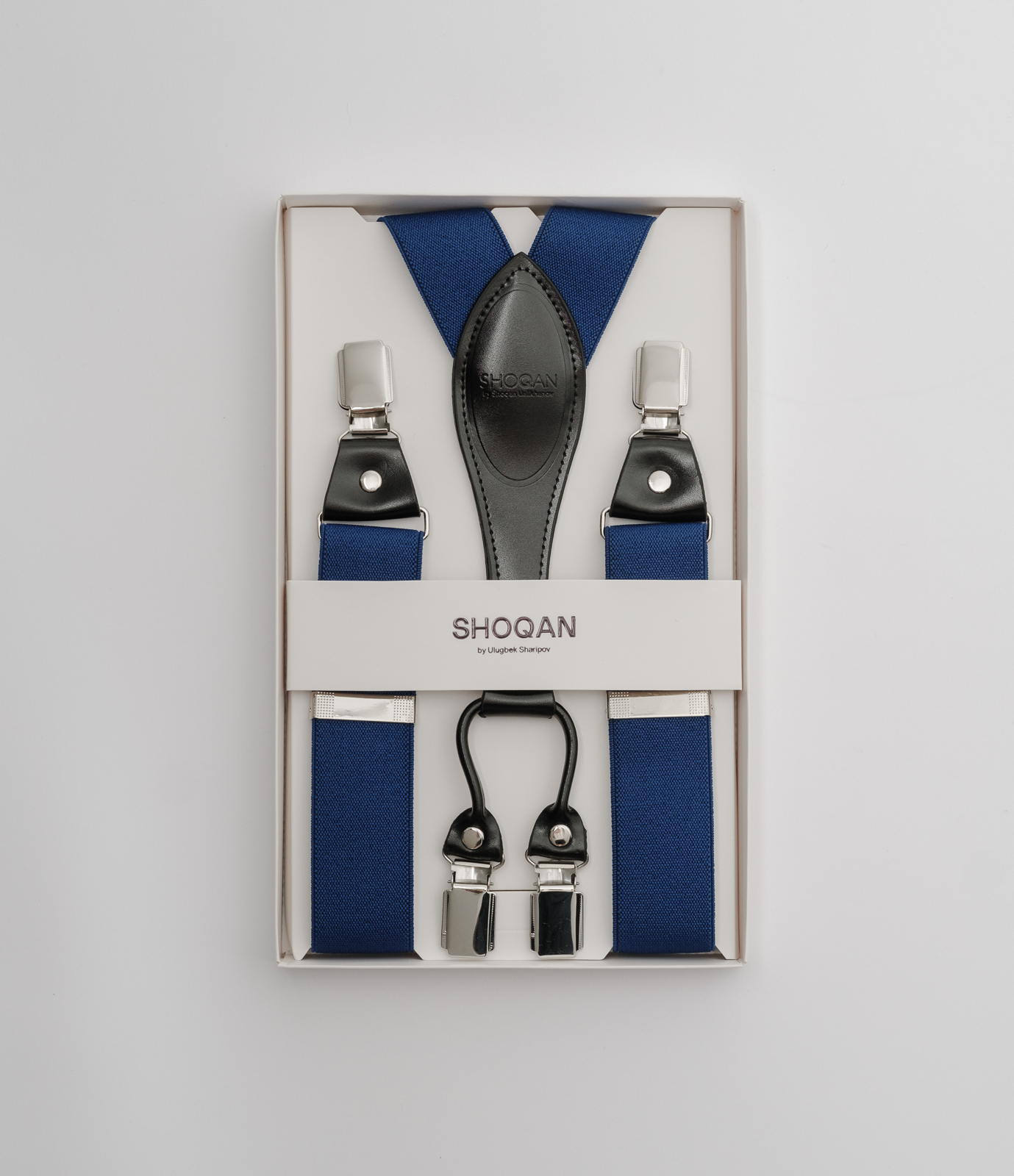 Синие подтяжки