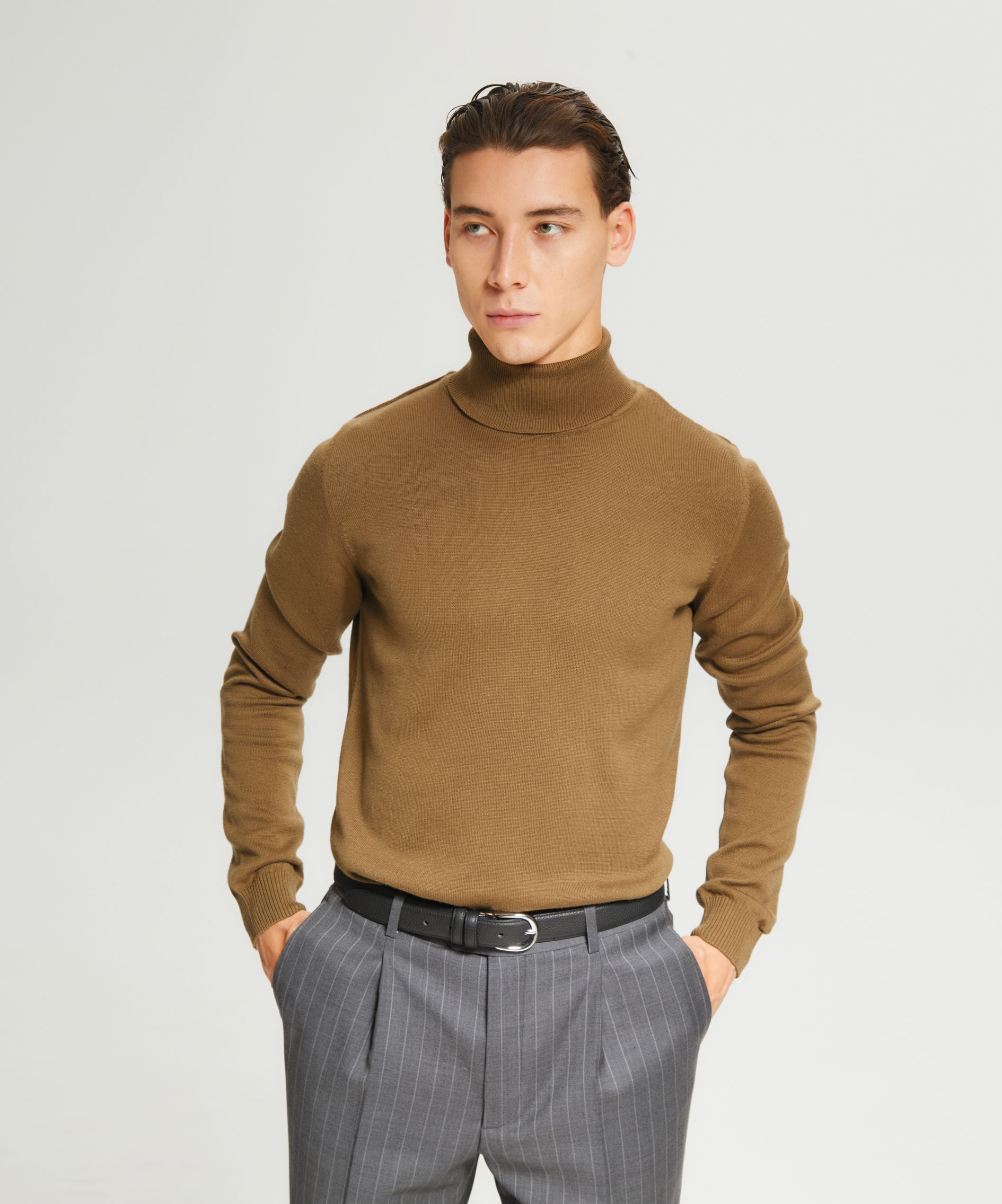 Водолазка с высоким горлом из хлопка