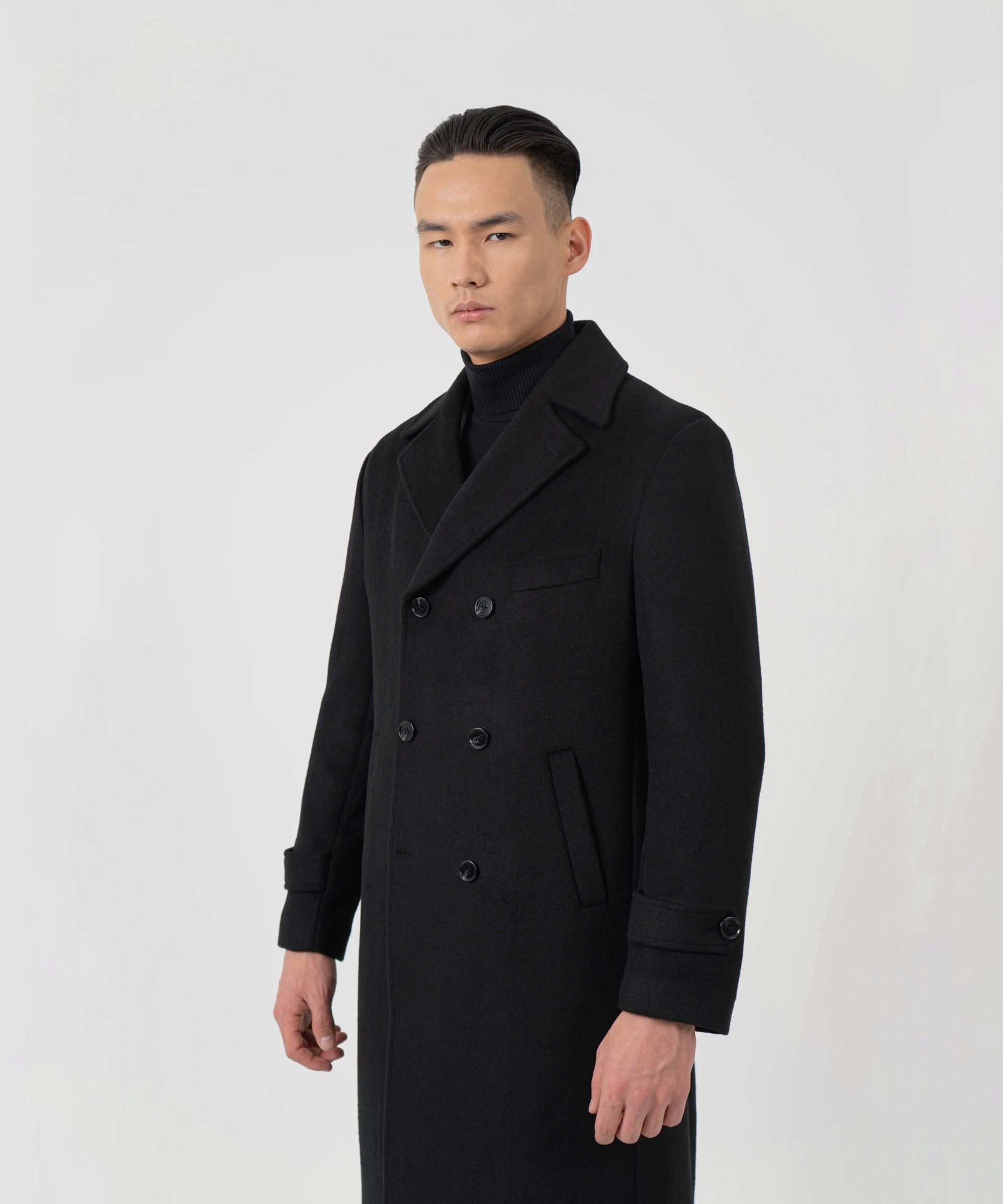 Двубортное пальто