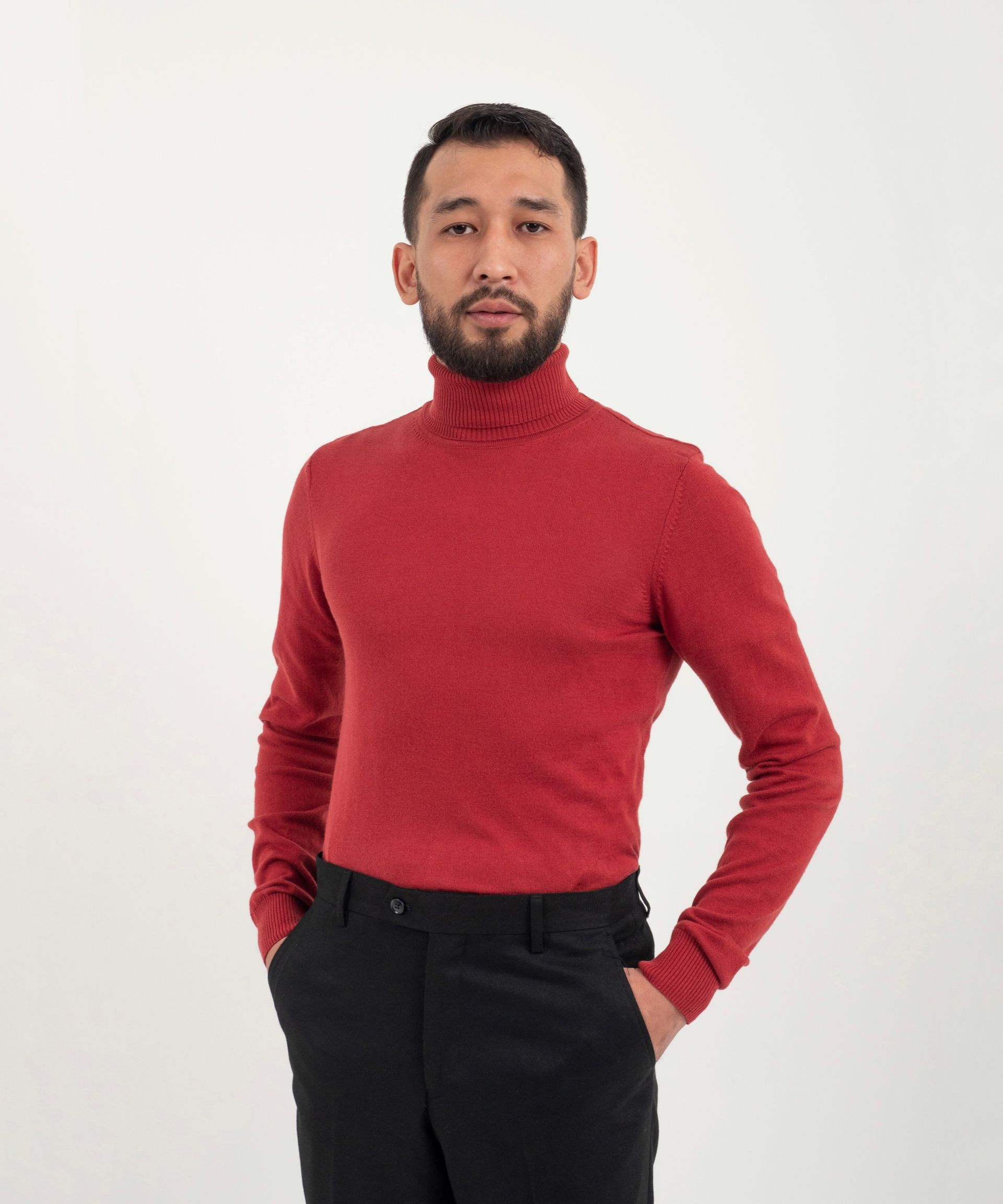 Водолазка кораллового цвета