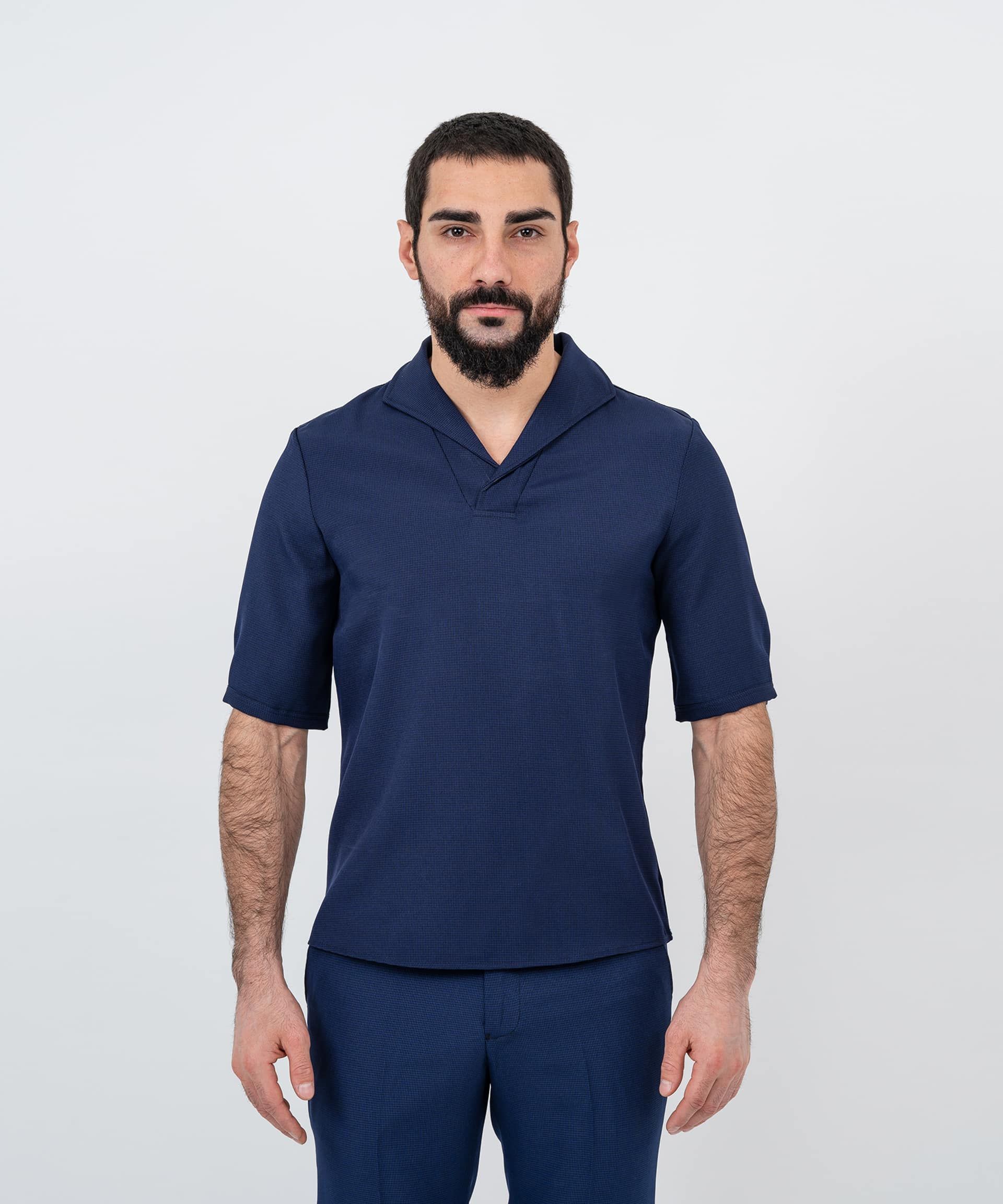 Синий летний костюм